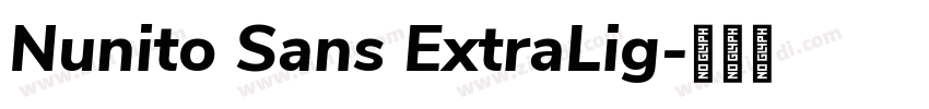 Nunito Sans ExtraLig字体转换